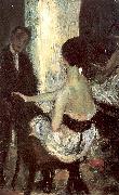 Glackens, William James Seated Actress with Mirror oil